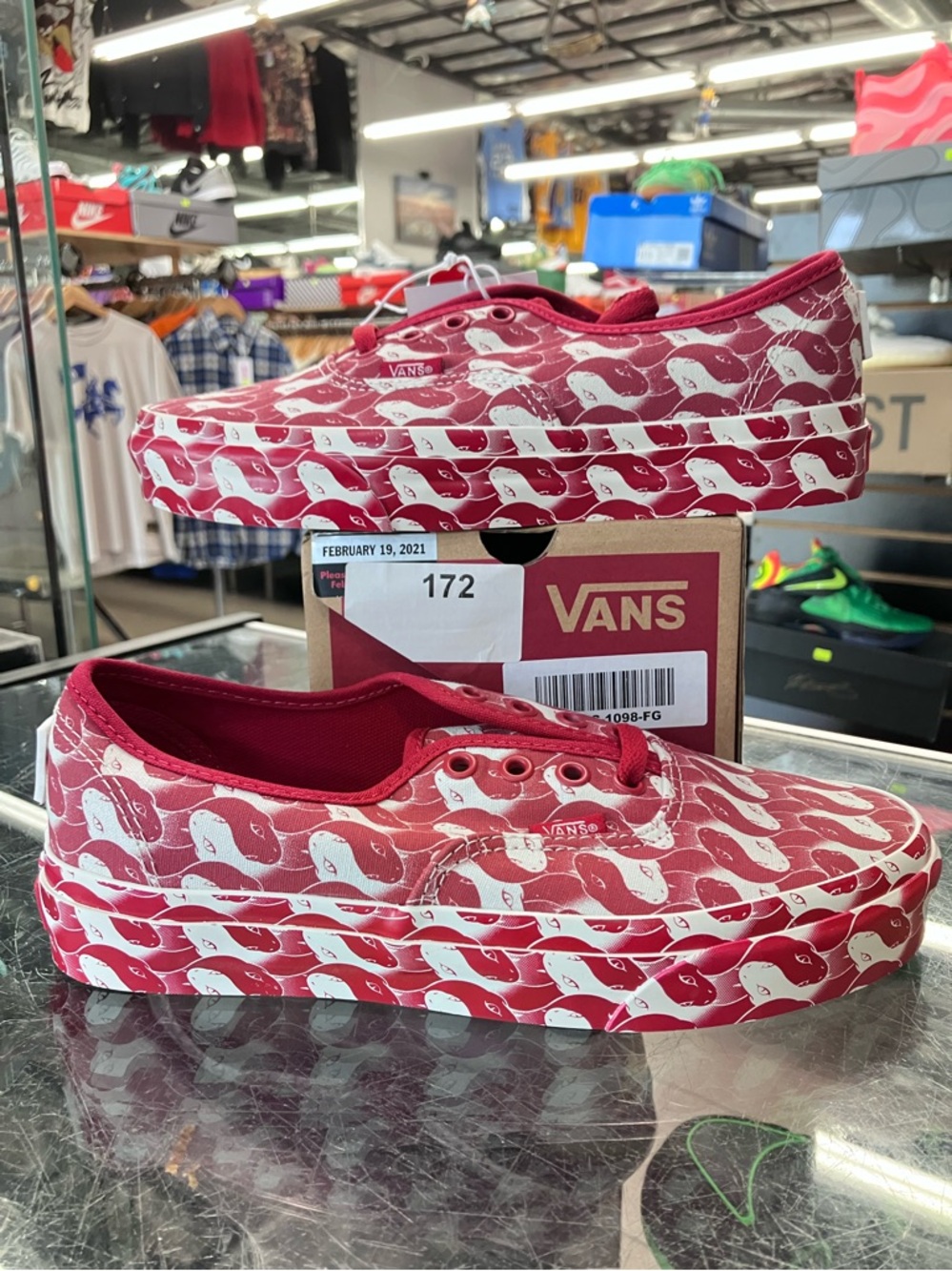 Women’s Vans X Opening Ceremony Authentic Snake Red Size 7.5